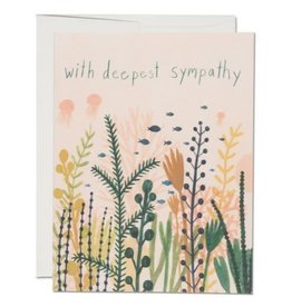 Red Cap Cards Underwater Sympathy Consolation A2 Notecard