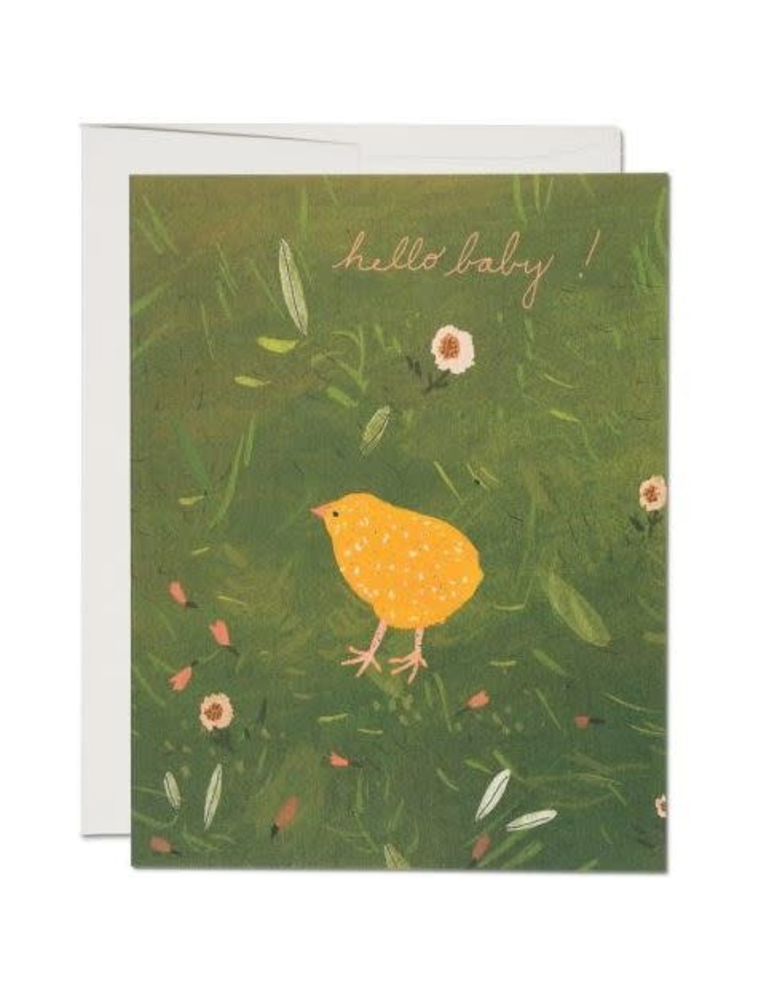 Red Cap Cards Baby Chick baby A2 Notecard