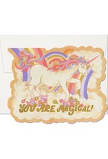 Red Cap Cards Magical Unicorn Die Cut Congrats A7 Notecard
