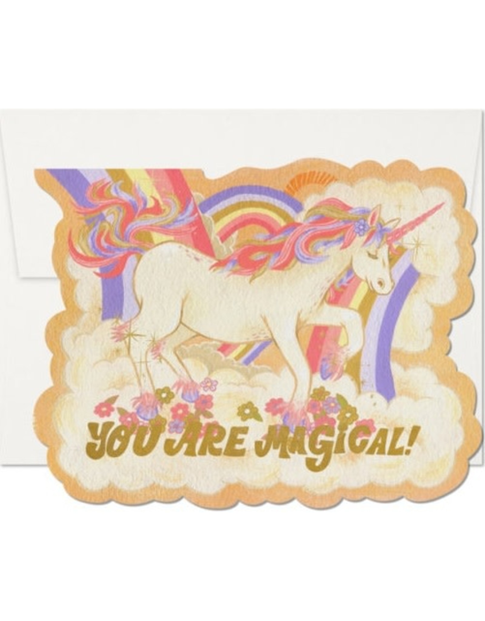 Red Cap Cards Magical Unicorn Die Cut Congrats A7 Notecard