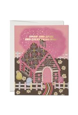 Red Cap Cards Gingerbread House Christmas A2 Notecard
