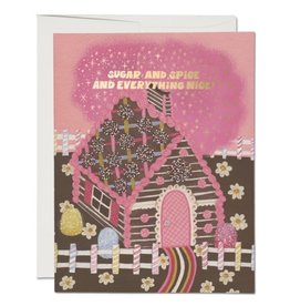 Red Cap Cards Gingerbread House Christmas A2 Card