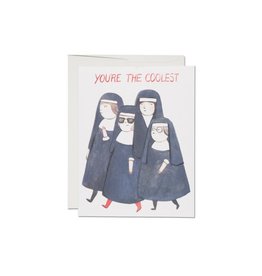 Red Cap Cards Nuns Congrats A2 Notecard