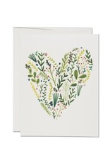 Red Cap Cards Floral Heart Love A2 Notecard