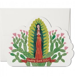 Red Cap Cards Saintly Vibes Die Cut Get Well A7 Notecard