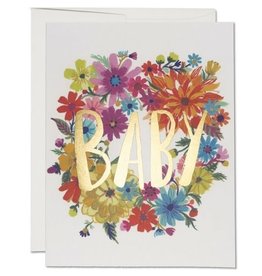 Red Cap Cards Baby Wreath A2 Notecard