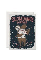 Red Cap Cards Slow Dance Sloths Love A2 Notecard