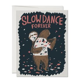 Red Cap Cards Slow Dance Sloths Love A2 Notecard