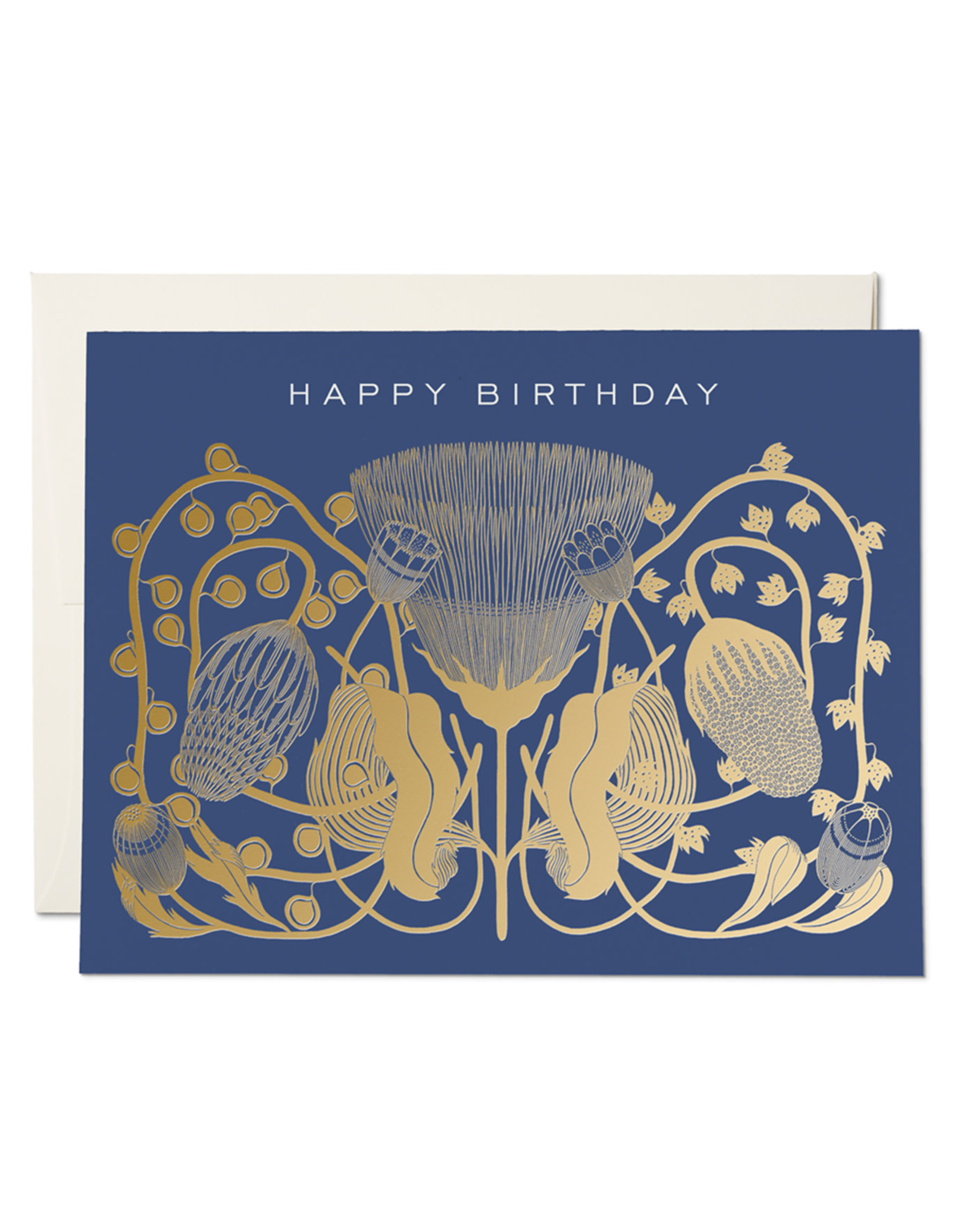 Red Cap Cards Cobalt Birthday A2 Notecard