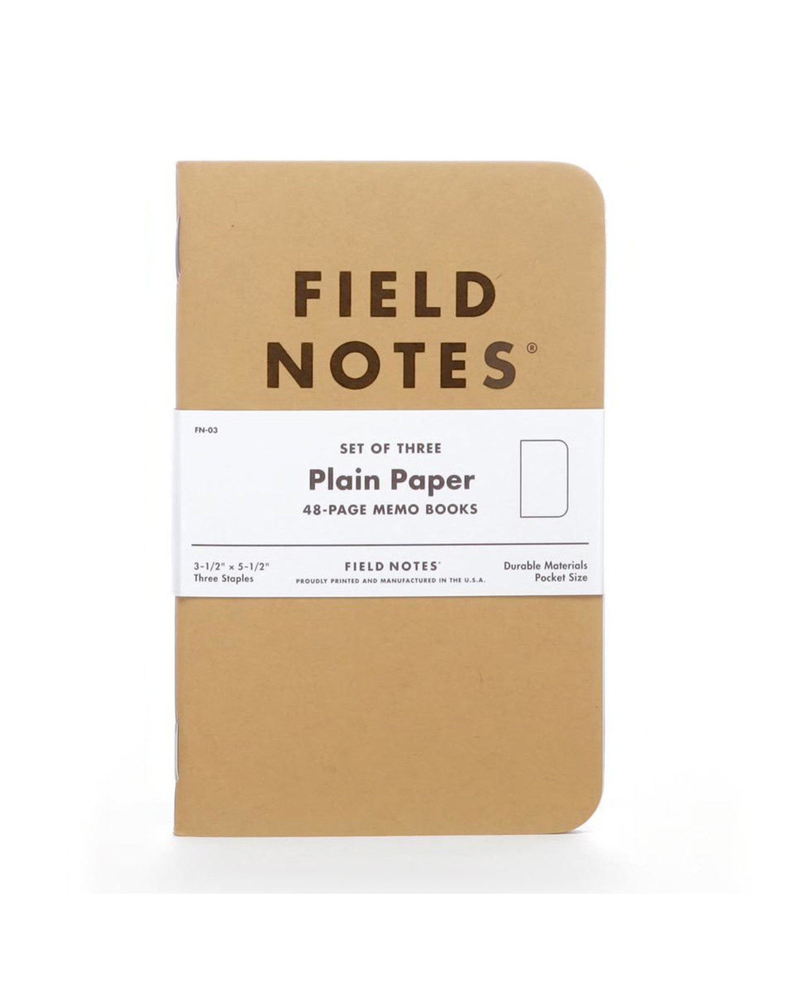 Field Notes Brand Plain Original Pack of 3