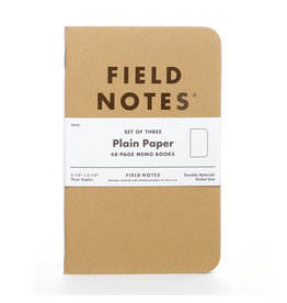 Field Notes Brand Plain Original Pack of 3