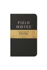 Field Notes Brand Pitch Black Note Book Ruled 2-Pack