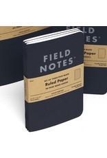 Field Notes Brand Pitch Black Ruled Memo Book 3-Pack