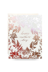 Antiquaria Rose Gold Botanical Mother's Day A2 Greeting Card