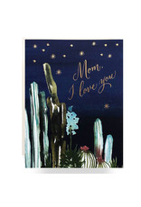 Antiquaria Night Cactus Mother's Day A2 Greeting Card