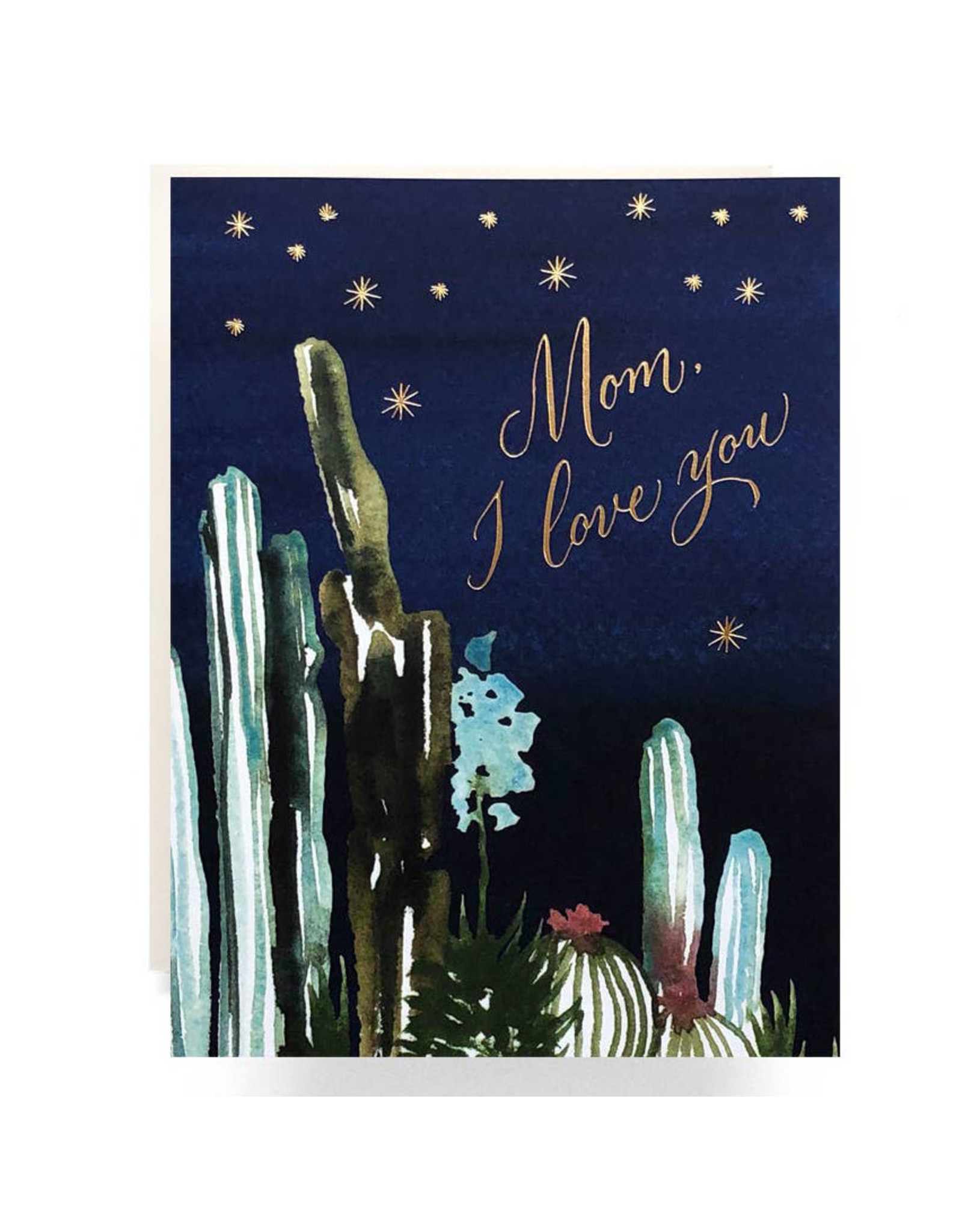 Antiquaria Night Cactus Mother's Day A2 Greeting Card