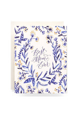Antiquaria Cobalt & Canary Mothers Day A2 Greeting Card