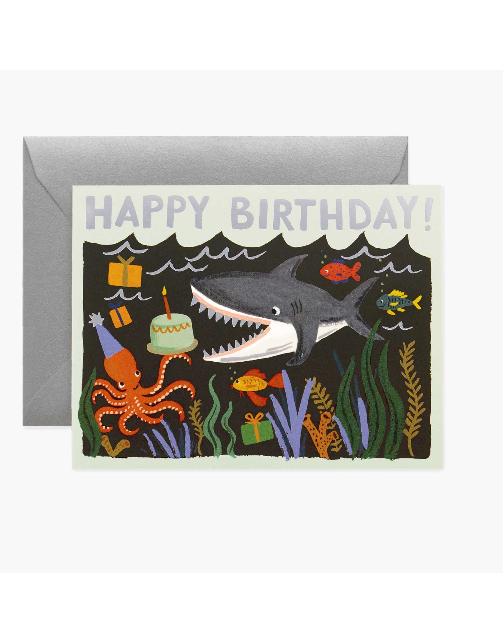 Rifle Paper Co. Shark Birthday A2 Notecard