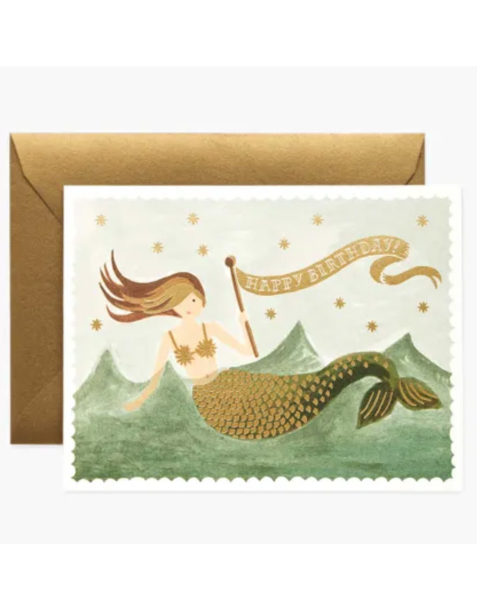 Rifle Paper Co. Vintage Mermaid Birthday A2 Notecard