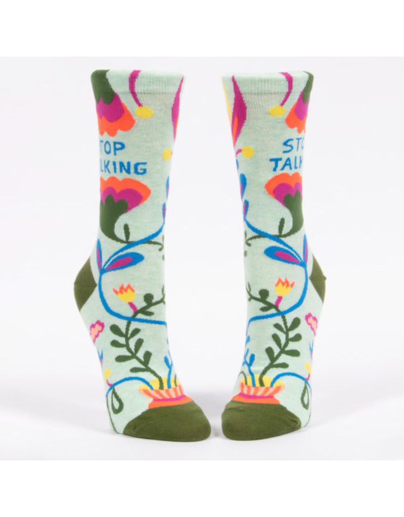 Blue Q Stop Talking Women's Crew Socks