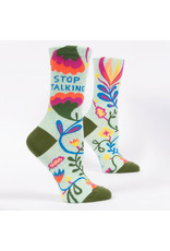 Blue Q Stop Talking Women's Crew Socks