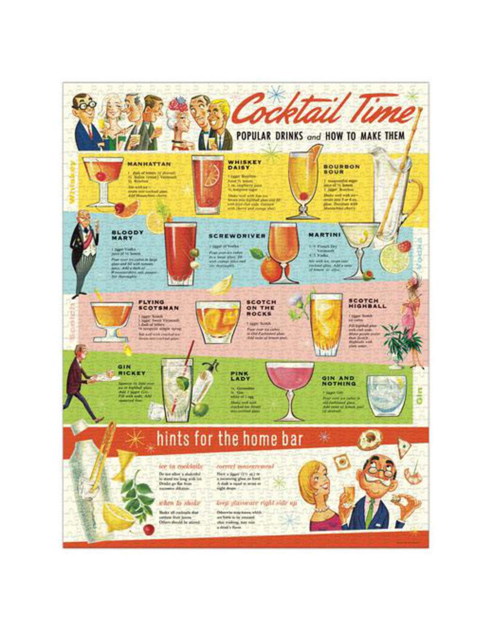 Cavallini Papers & Co. Cavallini Puzzle Cocktails 1,000 Pcs