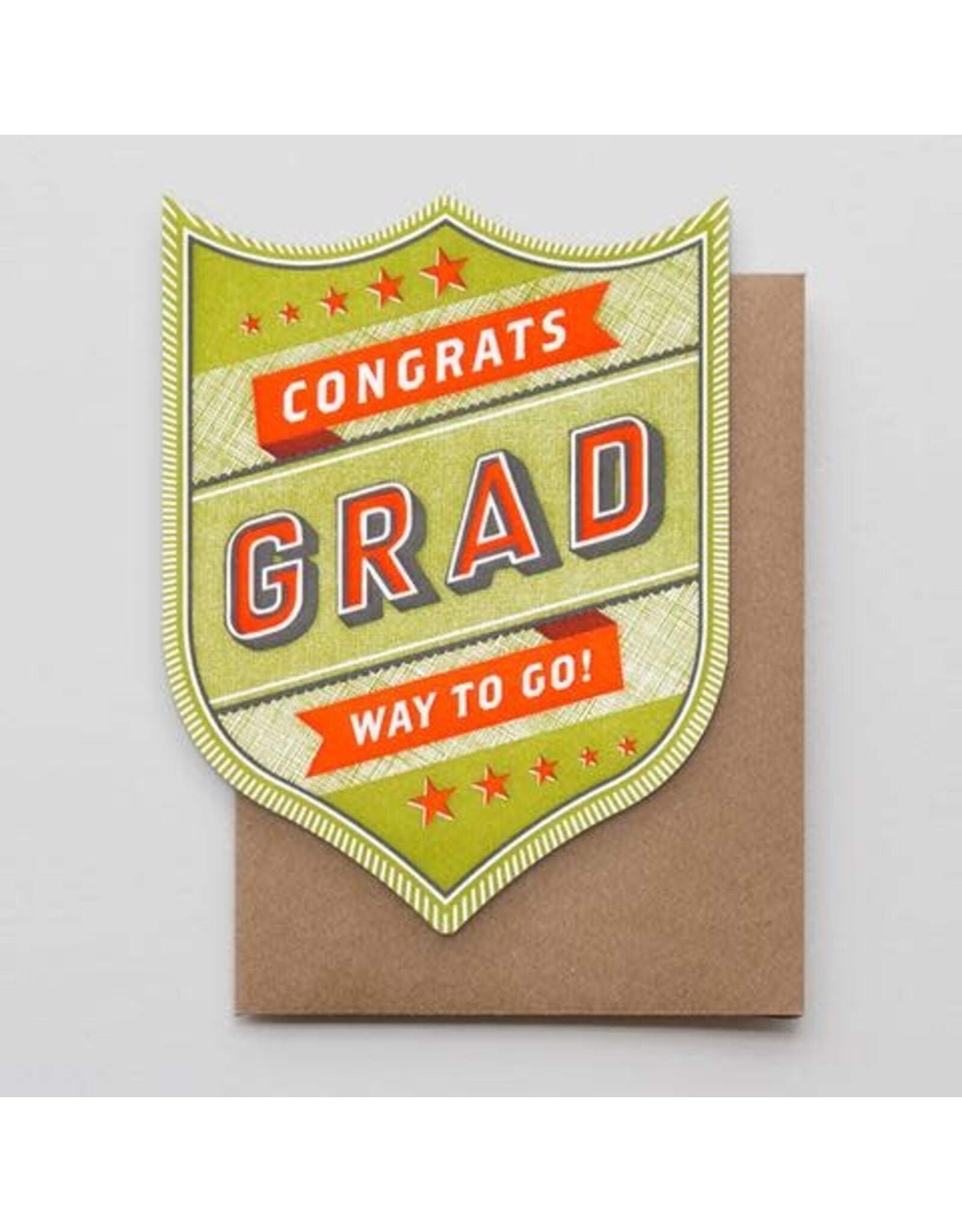 Hammerpress Congrats Grad Badge Notecard