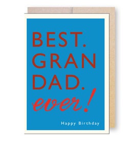 J. Falkner Cards Best Granddad A6 Card