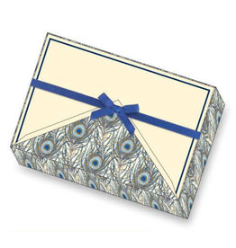 Rossi Notecard Box Peacock Feathers