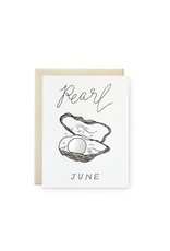 Wild Ink Press Pearl Gemstone Birthday Notecard A2