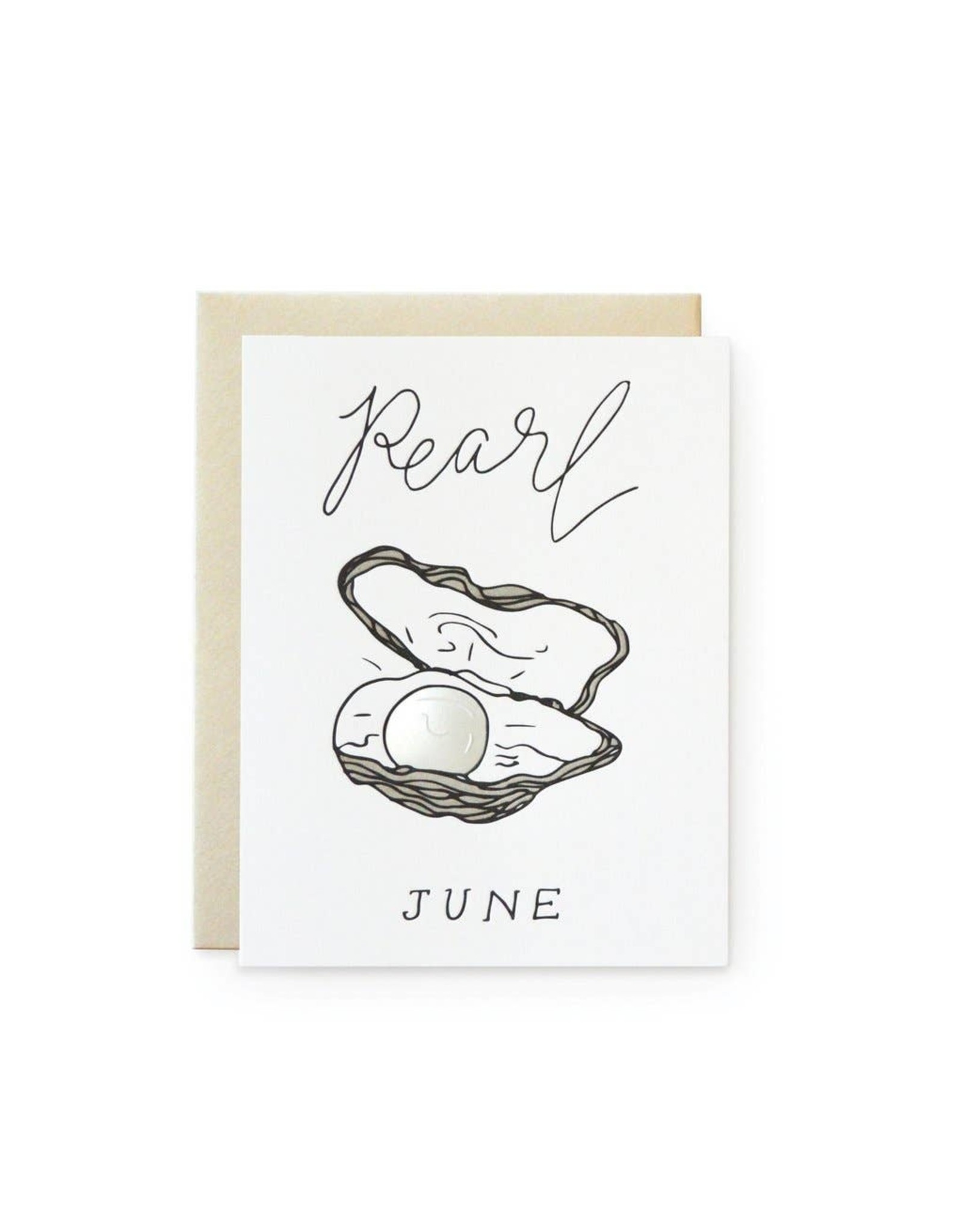 Wild Ink Press Pearl Gemstone Birthday Notecard A2