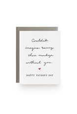 Wild Ink Press Raising Monkeys Father's Day Notecard A2