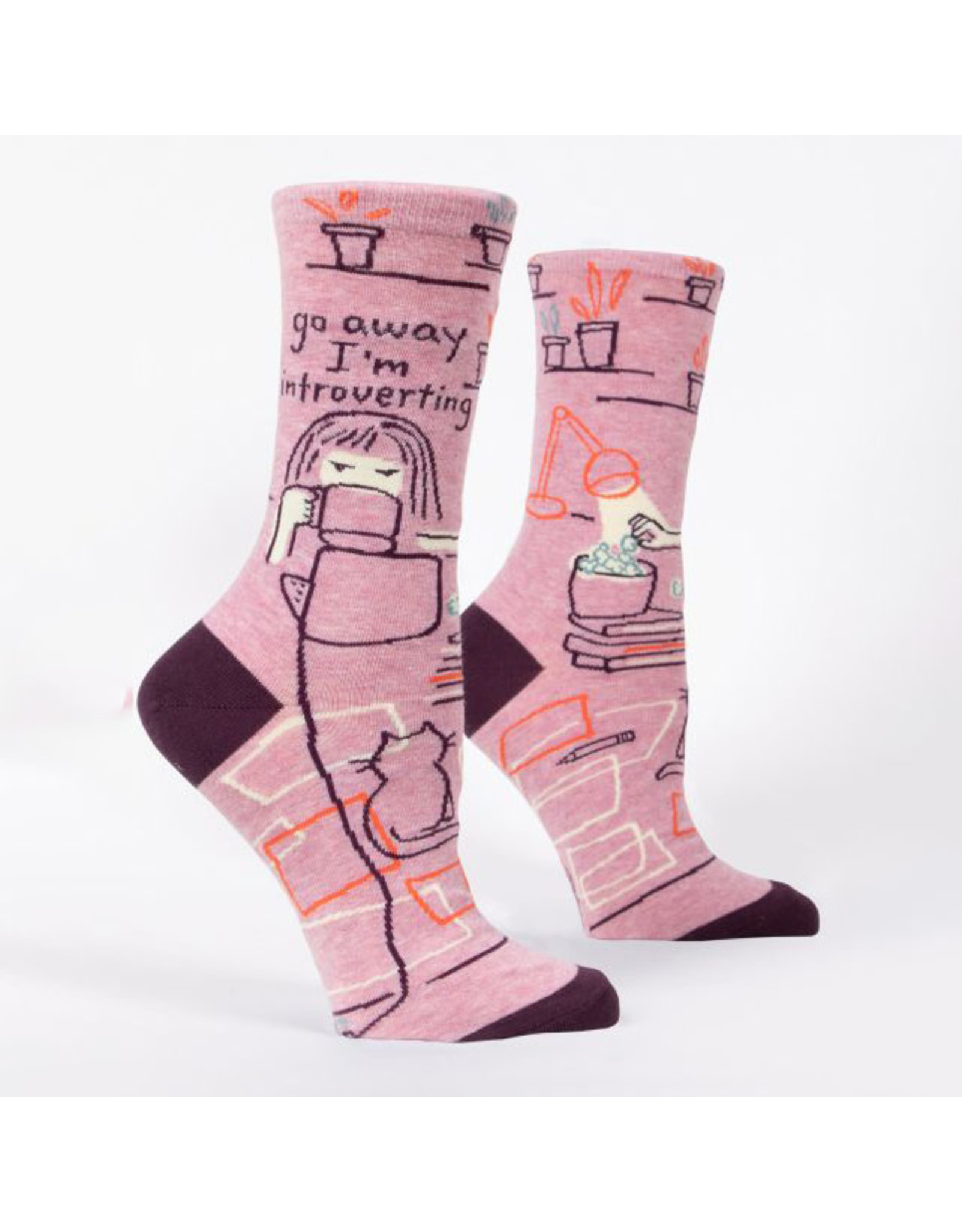 Blue Q Go Away I'm Introverting Women's Crew Socks