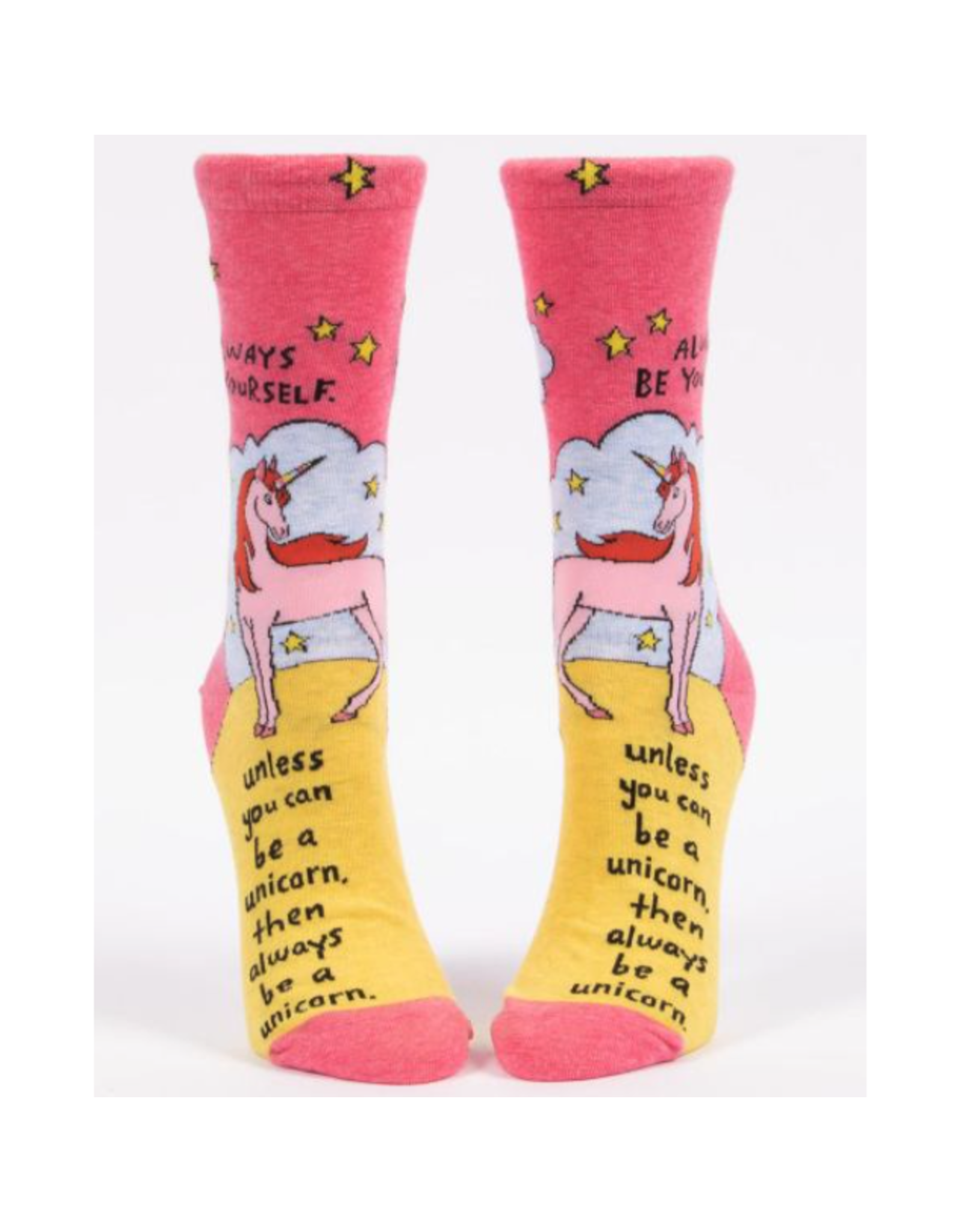 Blue Q Always Be Yourself Unless You Can Be a Unicorn Women's Crew Socks