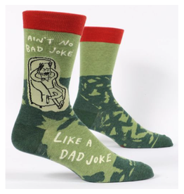 Blue Q Ain't No Bad Joke Like a Dad Joke Men's Crew Socks