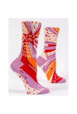 Blue Q I'm A Girl, What's Your Superpower? Women's Crew Socks