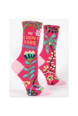 Blue Q Hi, I Don't Care, Thanks Women's Crew Socks