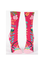 Blue Q Hi, I Don't Care, Thanks Women's Crew Socks
