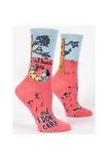 Blue Q I Heard You and I Don't Care Women's Crew Socks