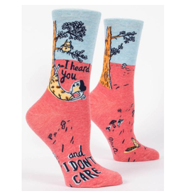 Blue Q I Heard You and I Don't Care Women's Crew Socks