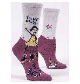 Blue Q I'm Not Bossy, I'm The Boss Women's Crew Socks