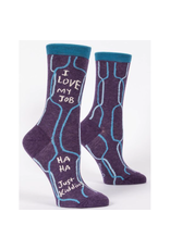 Blue Q I Love My Job, Ha Ha, Just Kidding Women's Crew Socks