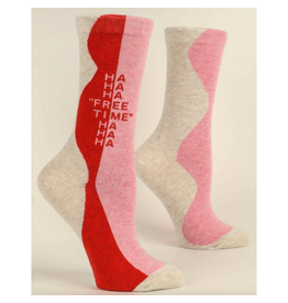 Blue Q Ha Ha Ha Free Time Ha Ha Ha Women's Crew Socks