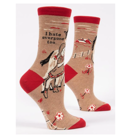 Blue Q I Hate Everyone Too Women's Crew Socks