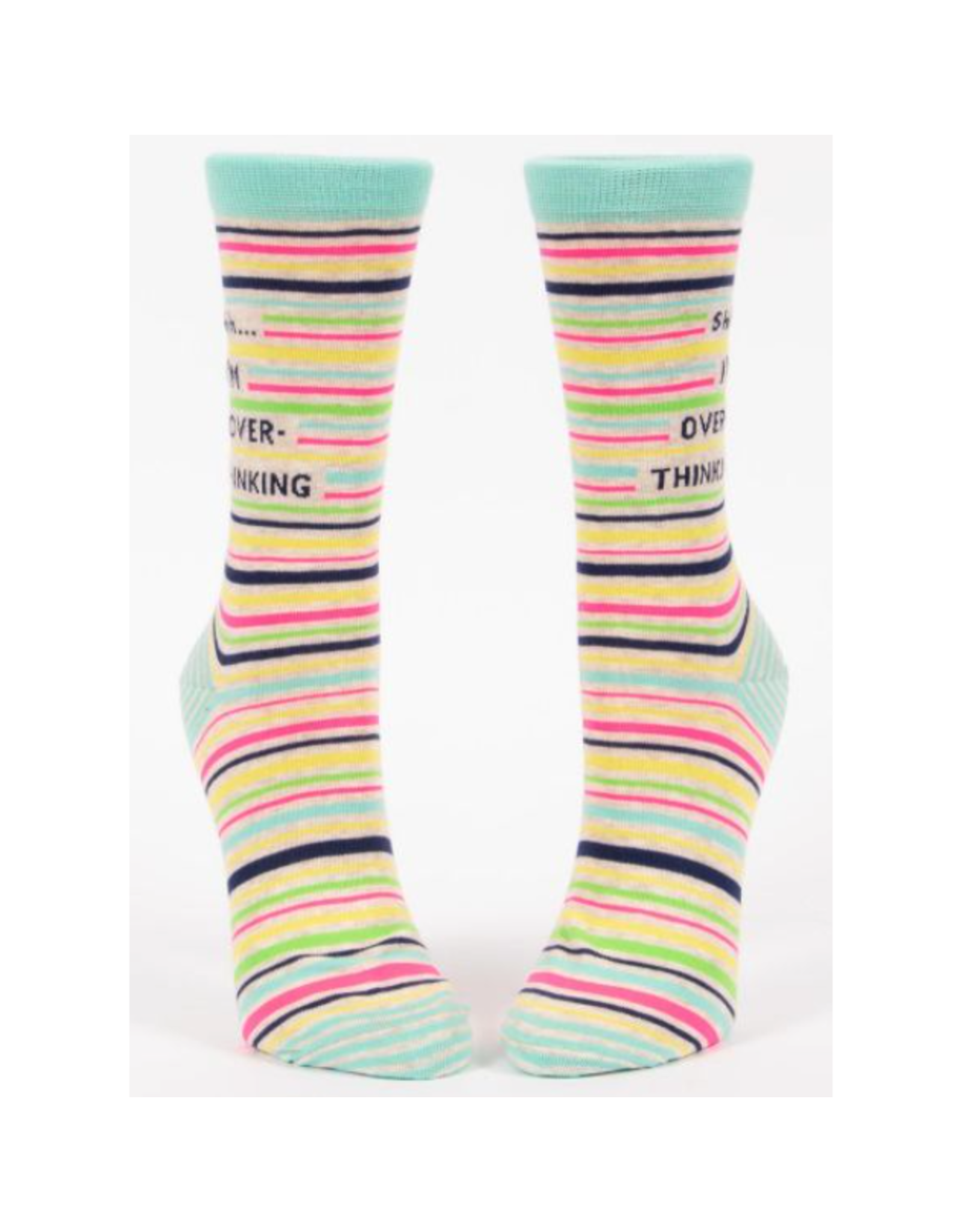 Blue Q Shhh I'm Overthinking Women's Crew Socks