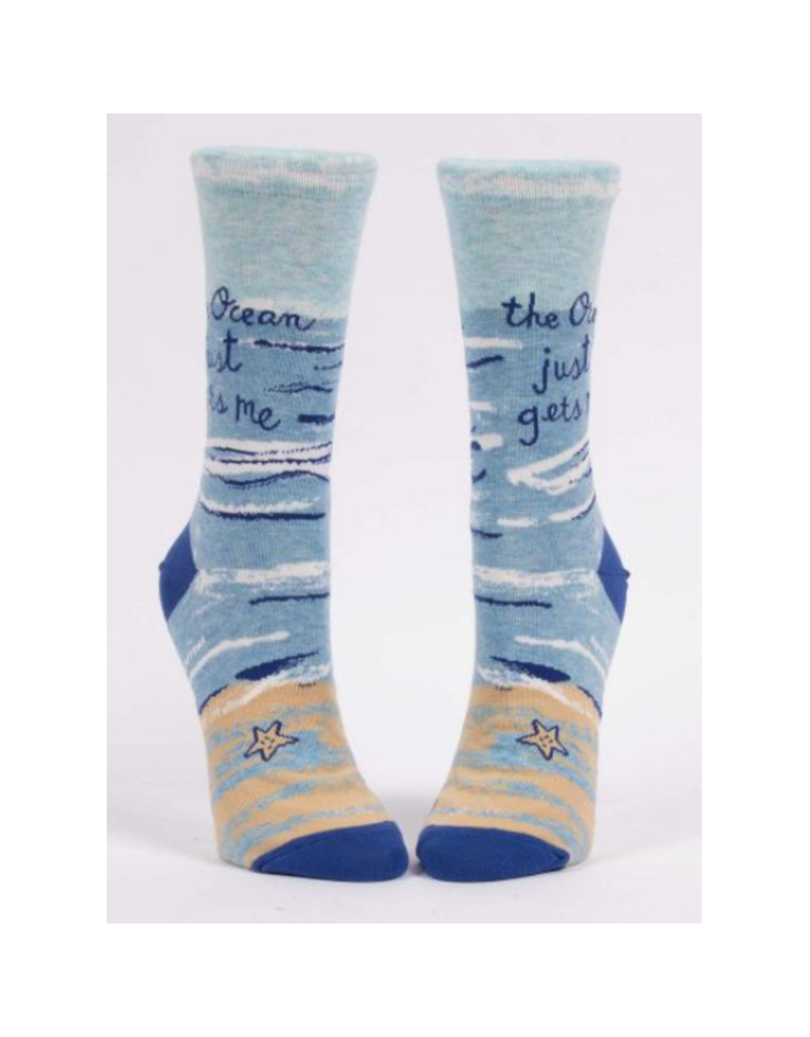 Blue Q The Ocean Just Gets Me Women's Crew Socks