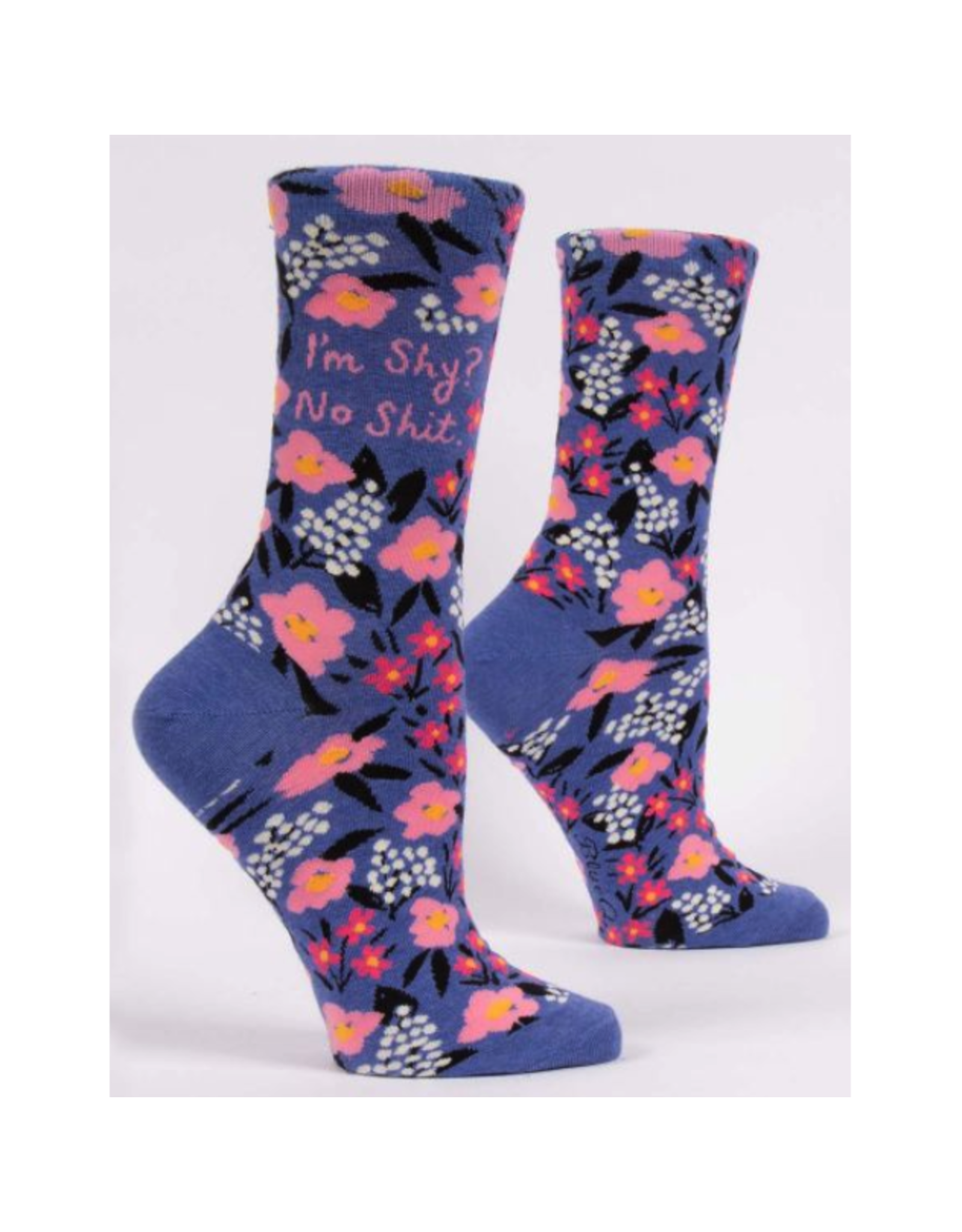 Blue Q I'm Shy? No Shit. Women's Crew Socks