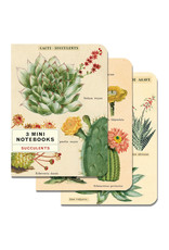 Cavallini Papers & Co. Succulents 3 Mini Notebooks
