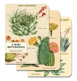 Cavallini Papers & Co. Succulents 3 Mini Notebooks