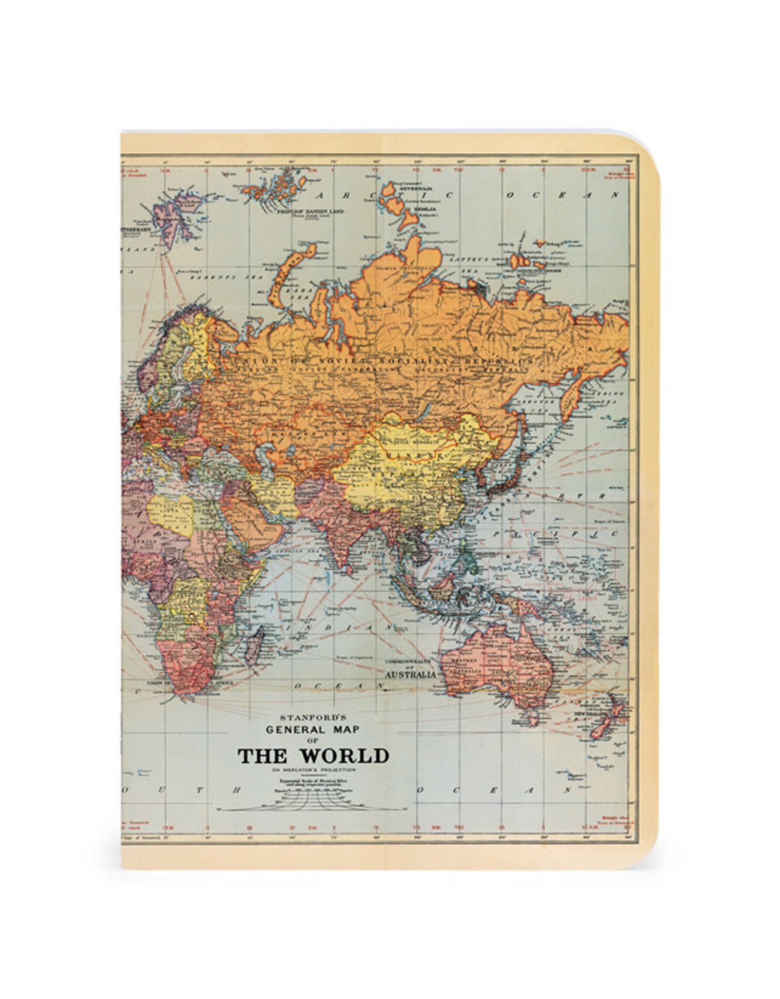 Cavallini Papers & Co. Vintage Maps 3 Mini Notebooks